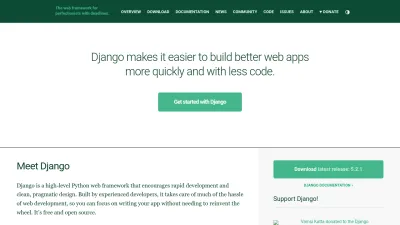 Screenshot preview of djangoproject.com