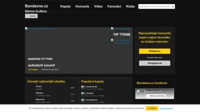 Screenshot preview of bandzone.cz