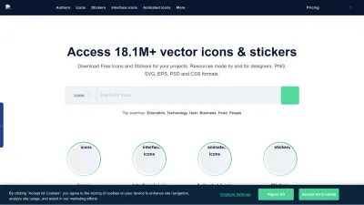 Screenshot of Flaticon.com
