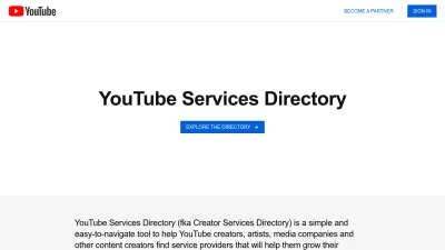 Screenshot preview of servicesdirectory.withyoutube.com