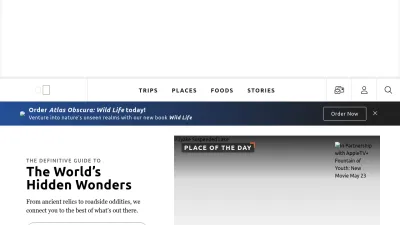Screenshot preview of atlasobscura.com