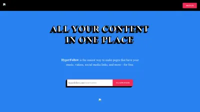 Screenshot of Hyperfollow.com