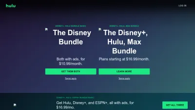 Screenshot preview of hulu.com