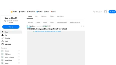 Screenshot preview of 9gag.com