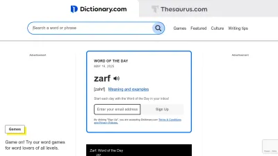 Screenshot of Dictionary.com