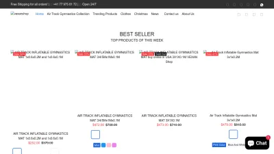 Screenshot preview of vexanshop.com