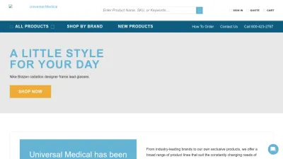 Screenshot preview of universalmedicalinc.com