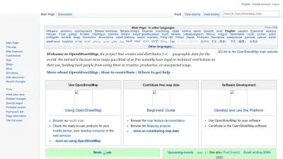 Screenshot preview of wiki.openstreetmap.org