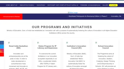 Screenshot of Mic.gov.in