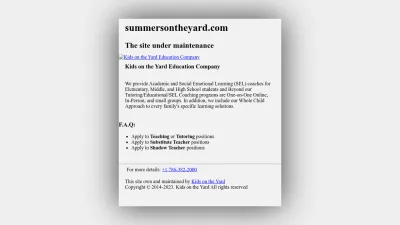 Screenshot of Summersontheyard.com