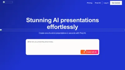 Screenshot preview of prezi.com