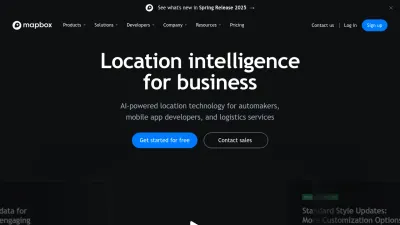 Screenshot preview of mapbox.com