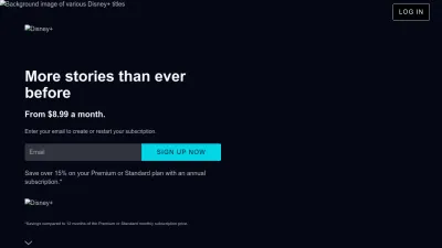 Screenshot preview of disneyplus.com