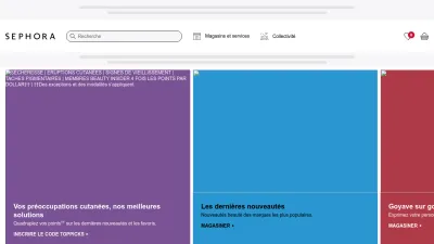 Screenshot preview of sephora.com