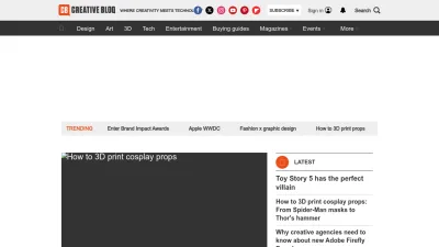 Screenshot preview of creativebloq.com
