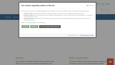 Screenshot of Mysql.com