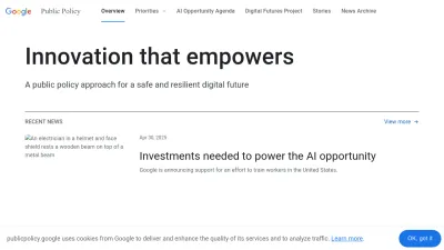 Screenshot preview of publicpolicy.google