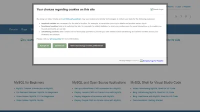 Screenshot preview of dev.mysql.com