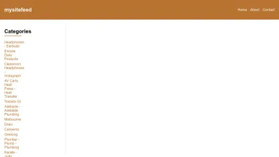 Screenshot preview of mysitefeed.com