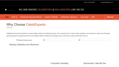 Screenshot preview of celebexperts.com