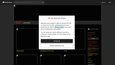 Screenshot preview of josevesely.bandcamp.com