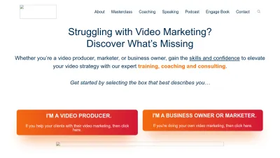 Screenshot preview of engagevideomarketing.com