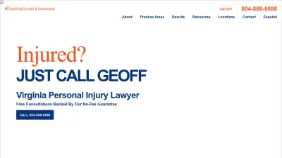 Screenshot preview of mcdonaldinjurylaw.com