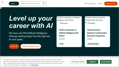 Screenshot preview of edx.org