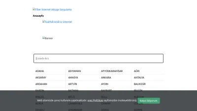 Screenshot preview of fiberaltyapisorgulama.com