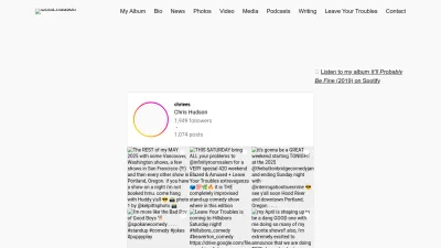 Screenshot preview of chrishudson.co