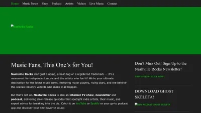 Screenshot of Nashvillerocks.com