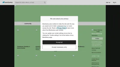 Screenshot of Stevenmartinelli.bandcamp.com