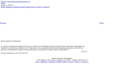 Screenshot preview of remoteinspectiontechnologies.com