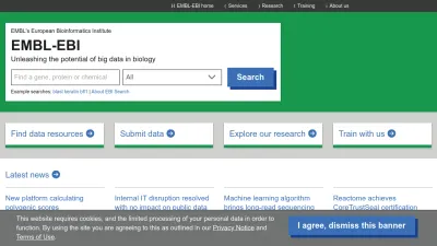 Screenshot preview of ebi.ac.uk