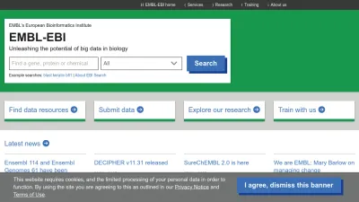 Screenshot of Ebi.ac.uk
