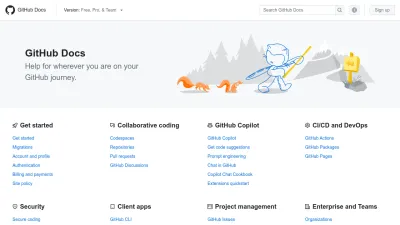 Screenshot of Docs.github.com