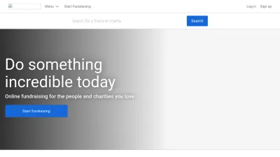 Screenshot of Justgiving.com