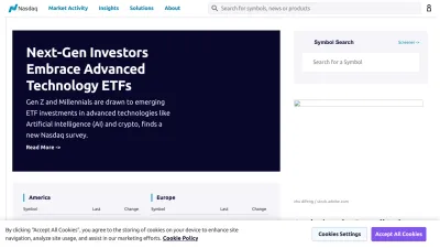 Screenshot preview of nasdaq.com