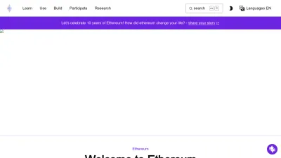 Screenshot of Ethereum.org