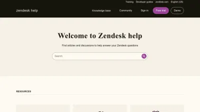 Screenshot of Support.zendesk.com