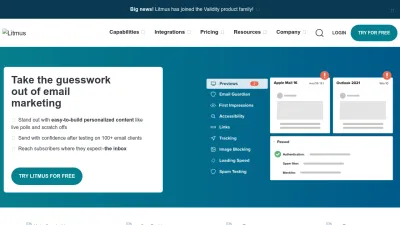 Screenshot of Litmus.com