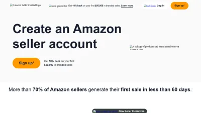 Screenshot preview of sellercentral.amazon.com