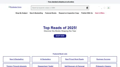 Screenshot of Routledge.com