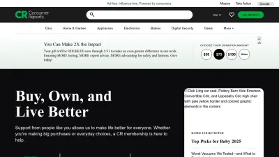 Screenshot preview of consumerreports.org