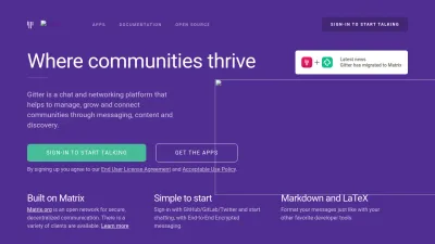Screenshot preview of gitter.im