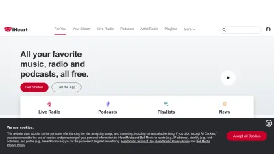 Screenshot preview of iheart.com
