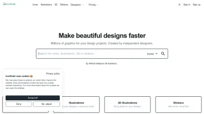 Screenshot preview of iconfinder.com