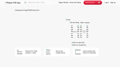 Screenshot of Player.fm