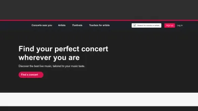 Screenshot of Songkick.com