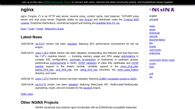 Screenshot of Nginx.org